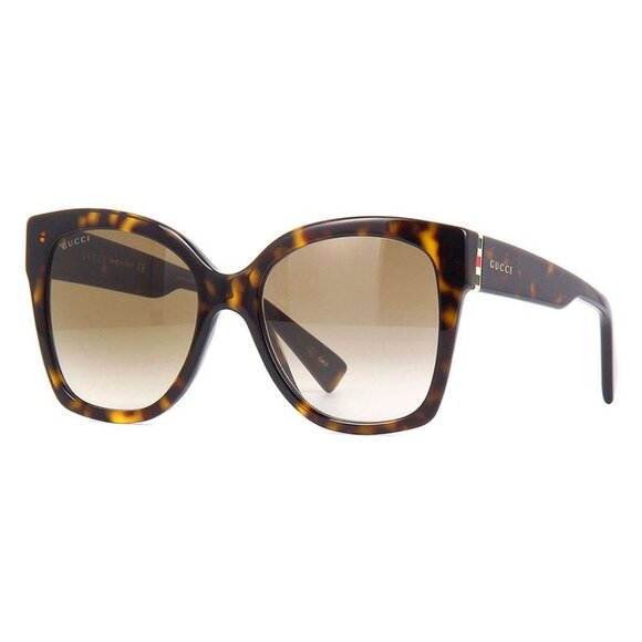 NEW GG0459S 002 GUCCI SUNGLASSES OVERSIZED HAVANA WOMEN EYEWEAR - Picture 1 of 4